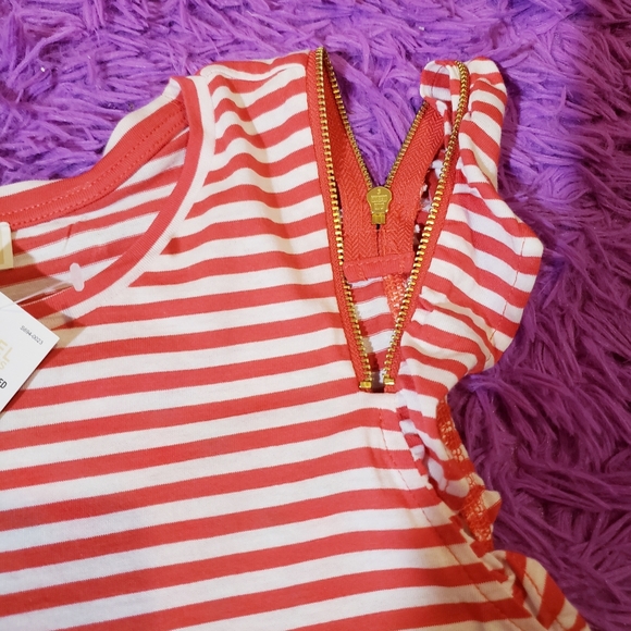 Michael Kors Coral Red Zip Shoulder Blouse - Picture 4 of 4